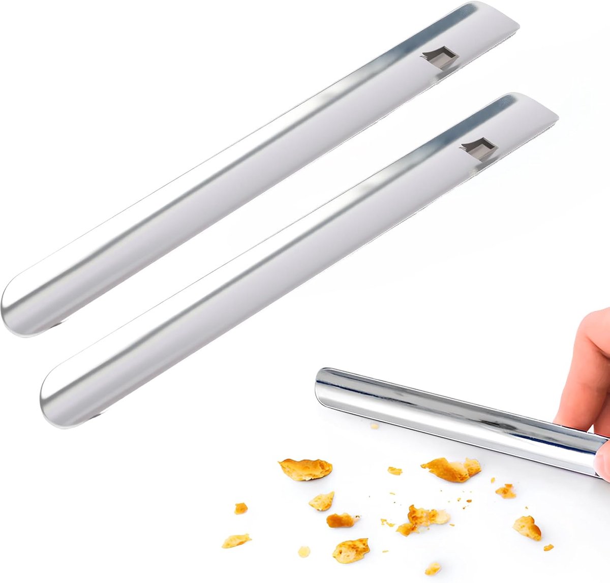 Kruimelverwijderaar 2pcs - Aluminium - Eenvoudige bevestiging - Efficiënt reinigen - ShopVlot