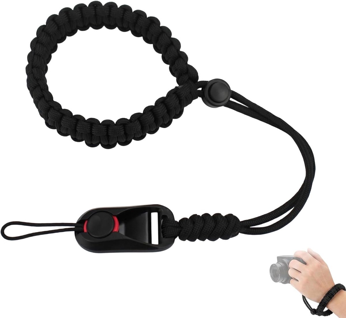 Cameraband verstelbaar - paracord - robuust - anti-verlies voor DSLR en spiegelloze camera's - ShopVlot