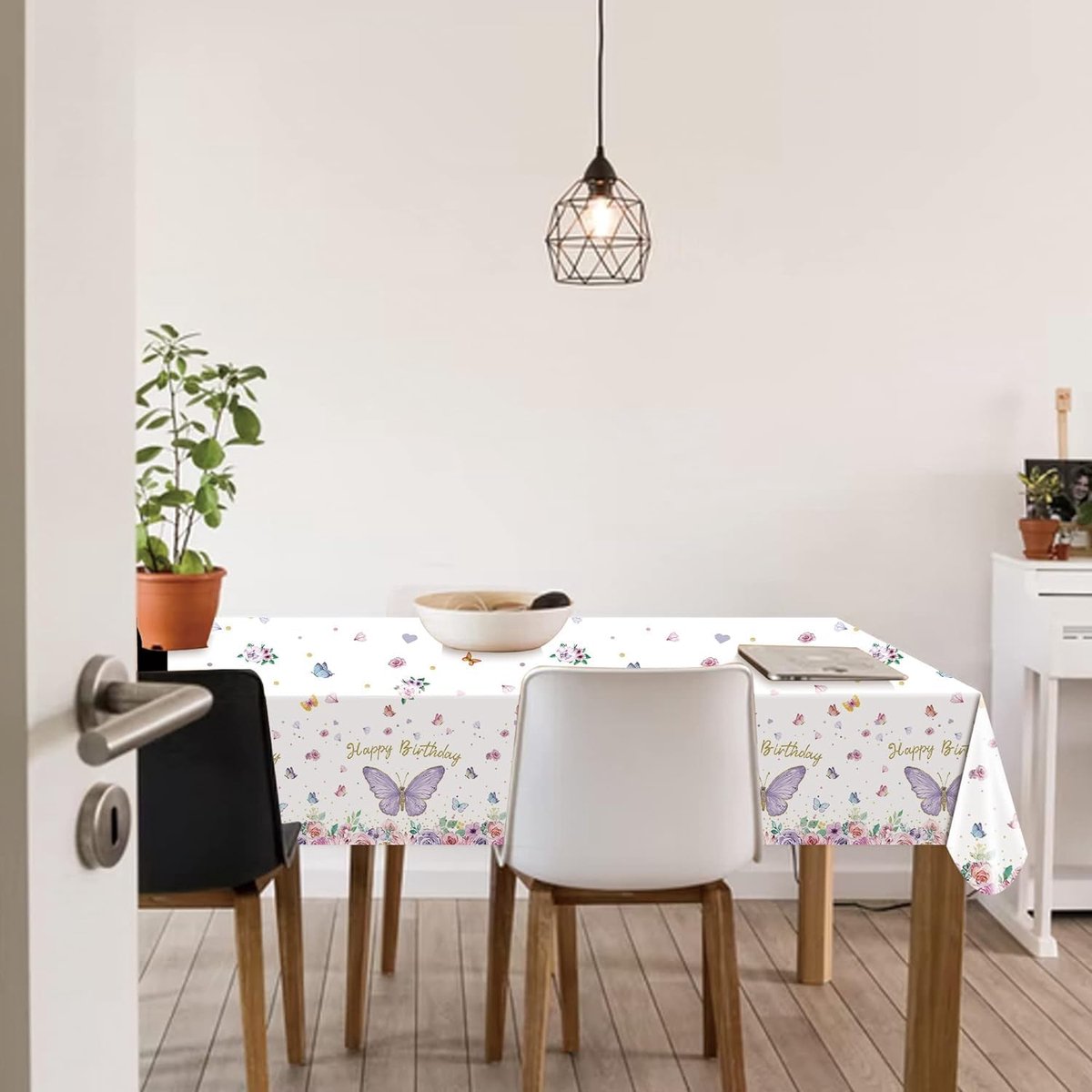 Tafellaken 130 x 220 cm - Vlinders - Plastic - Perfect voor kinderfeestjes - ShopVlot