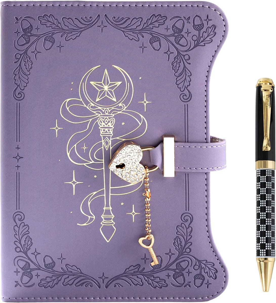 A5 dagboek met slot - PU leer - vintage ontwerp - perfect voor schrijven en plannen - ShopVlot