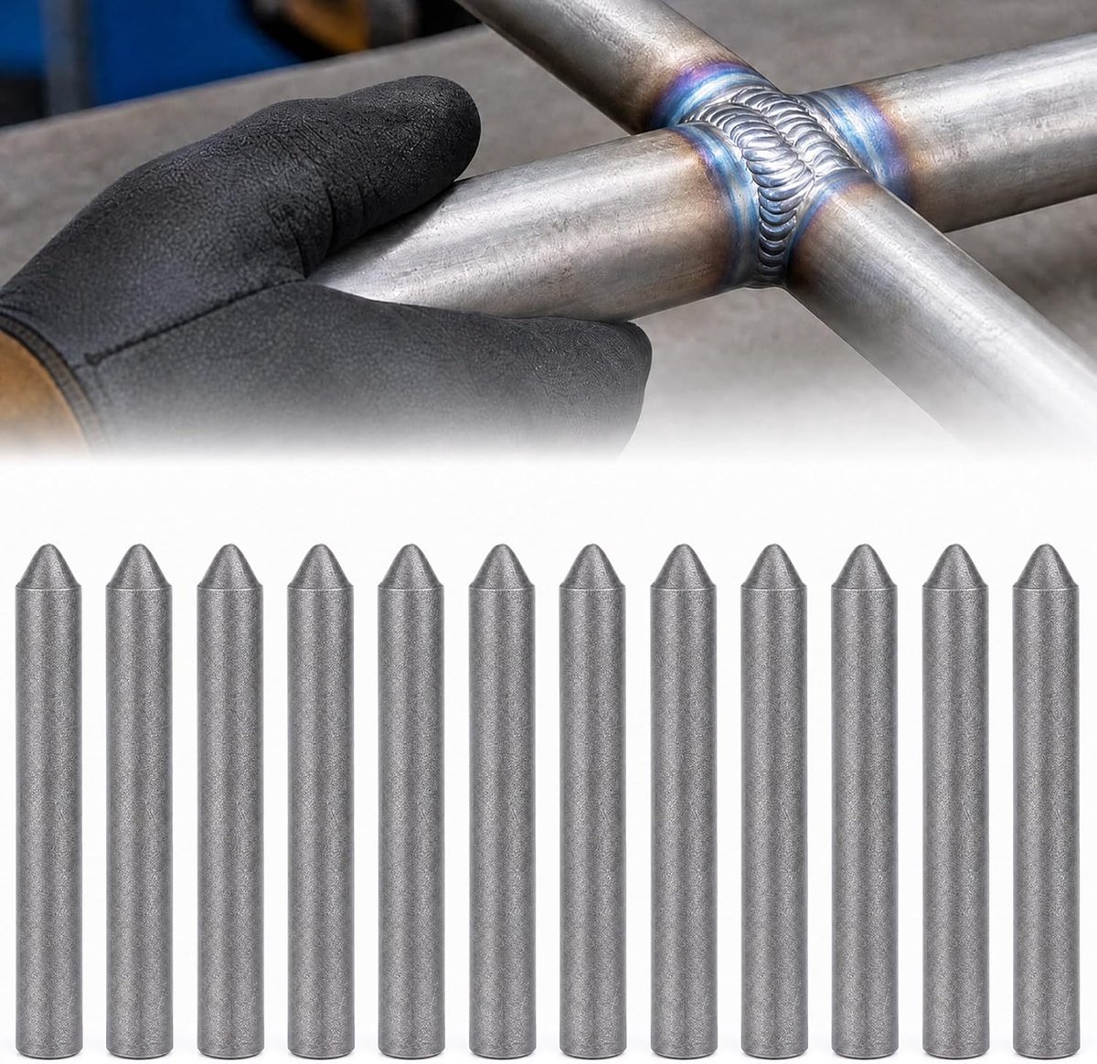Lage Temperatuur Aluminium Lasstaven 12 stuks - 7x1 cm - Universeel voor Solderen - Ideaal voor Kleine Reparaties - ShopVlot