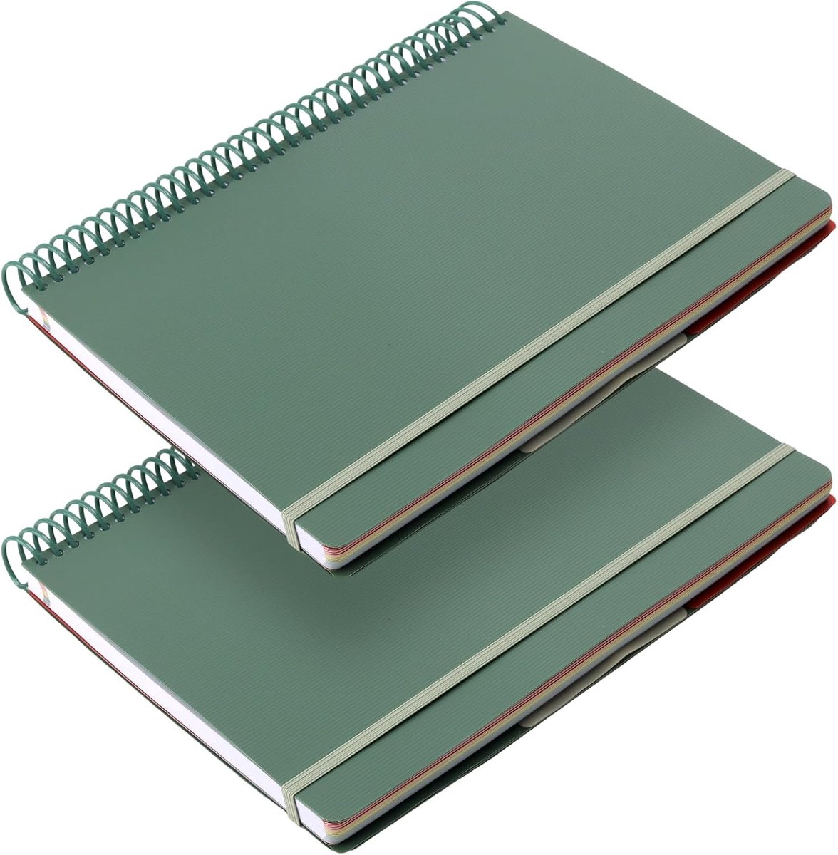 Notebook A4 met 240 pagina's - hardcover groen - spiraalbinding - perfect voor notities - ShopVlot