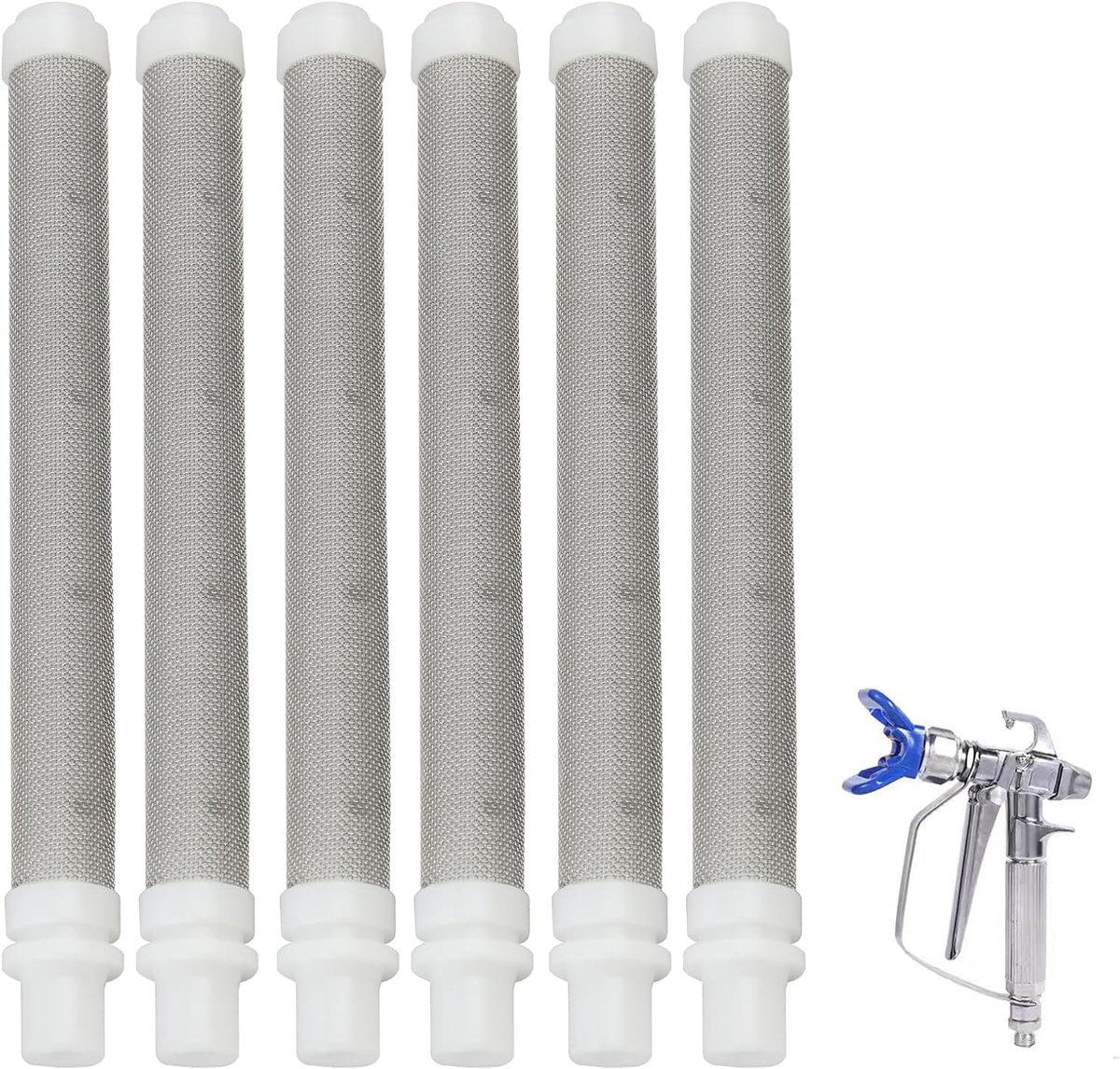 Airless spuitpistool filterelementen - 60 mesh roestvrij staal - perfecte verfapplicatie - filtert onzuiverheden - ShopVlot