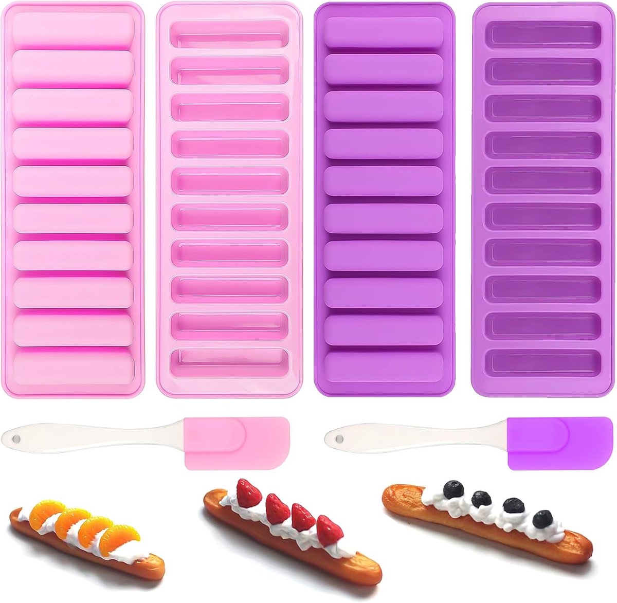 Silicone bakvorm voor cereal bars - 6-delig met spatels - non-stick coating - ideaal voor energierepen - ShopVlot