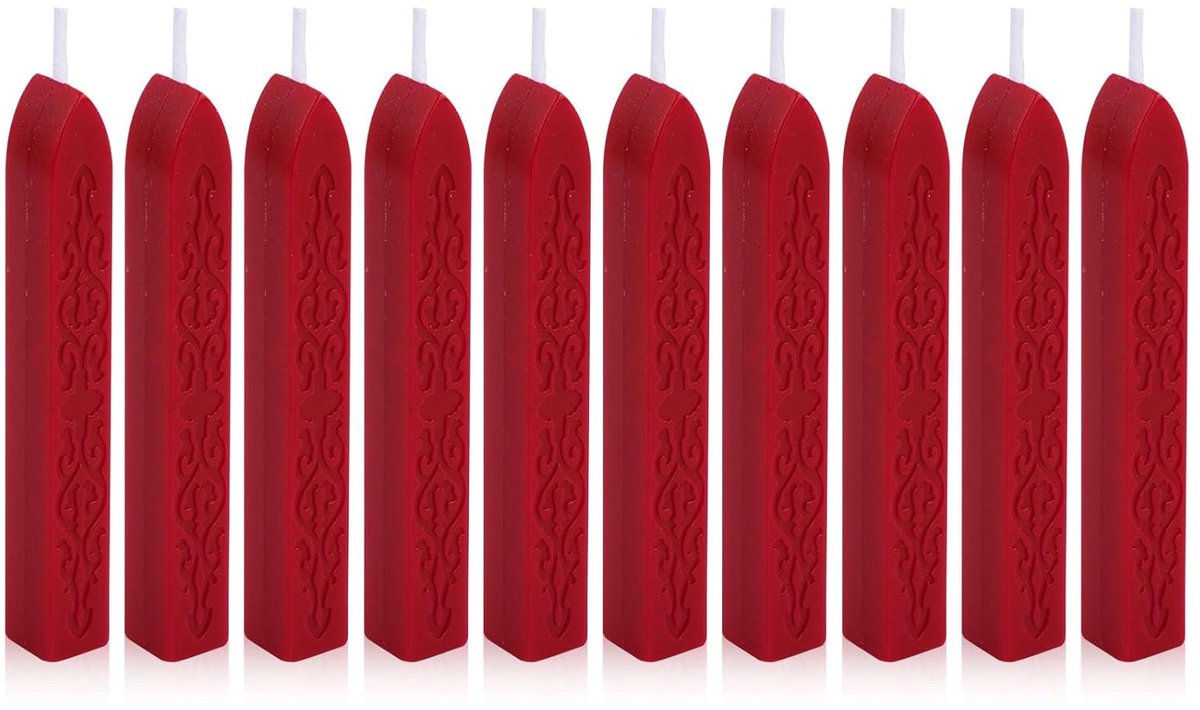 Zegelwasstaven 10 stuks - retro stijl - hoogwaardige hars - ideaal voor uitnodigingen - ShopVlot