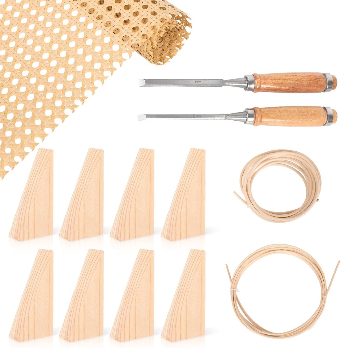 Wiener gevlochten set 100 x 40 cm - rotan vlechtwerk - complete rotanreparatieset - ideaal voor meubeldecoratie - ShopVlot