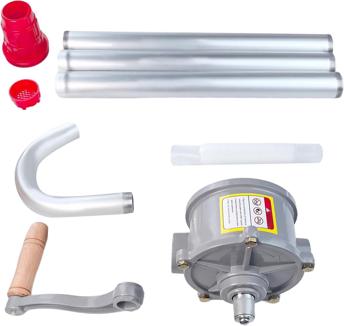 Handpomp voor olie 200L - Aluminium - Verstelbare zuigbuis - Ideaal voor garagewerkzaamheden - m-winkel