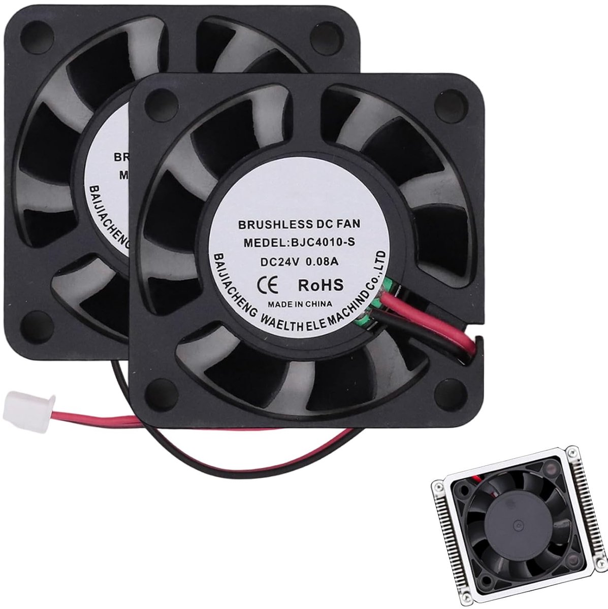 Axiaal ventilator 40x40mm - 24V DC - 1.11W vermogen - Perfect voor koeling van mini PC's - ShopVlot