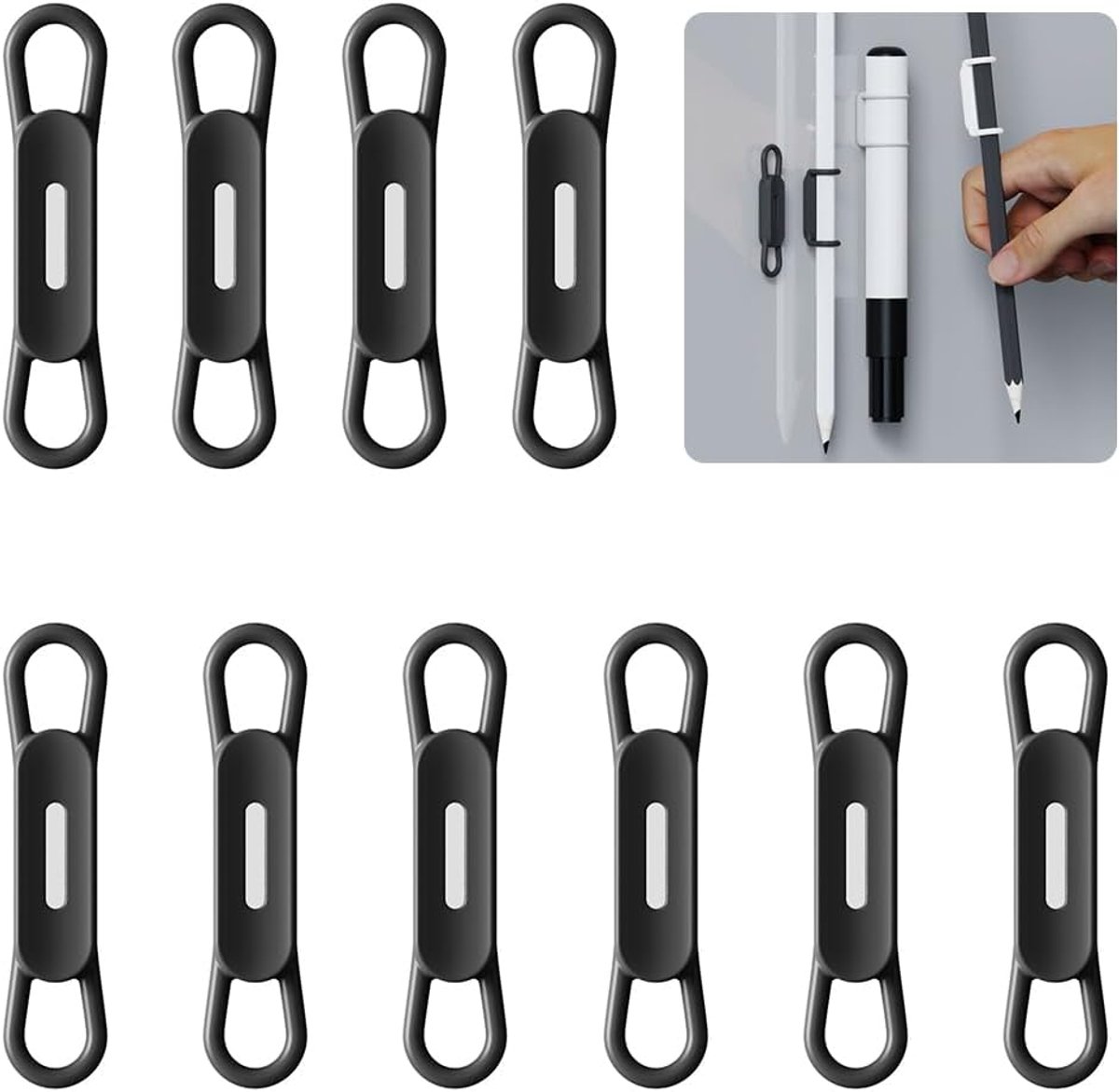 Magnetische Siliconen Penhouders - Set van 10 - Geschikt voor Gelpennen en Drooguitwisbare Markers - ShopVlot