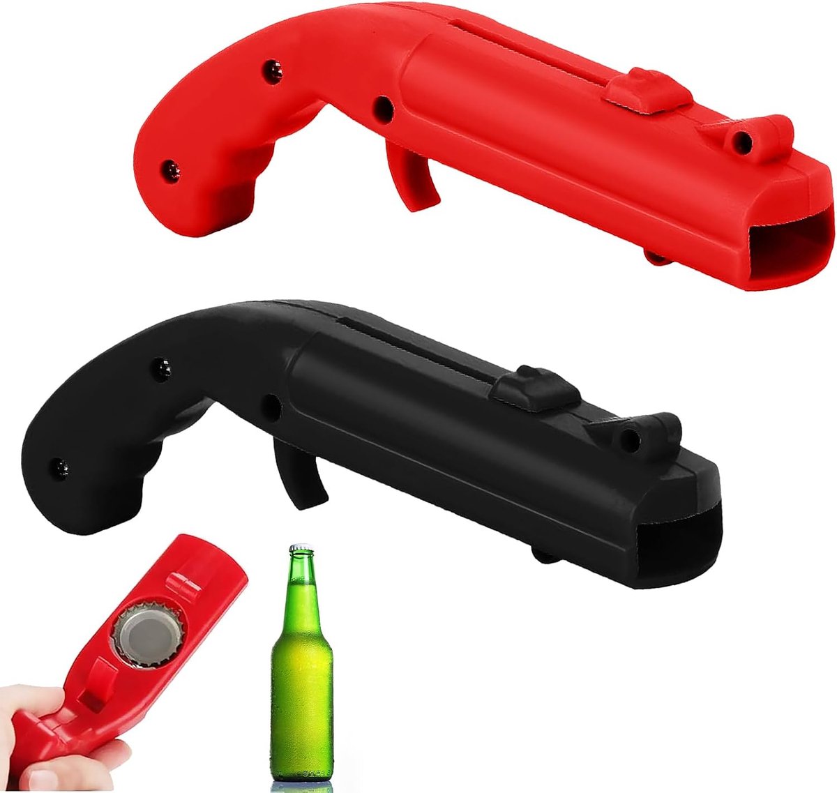 Flesopener set van 2 - robuust ABS - compact ontwerp - ideaal voor thuis of uit - ShopVlot