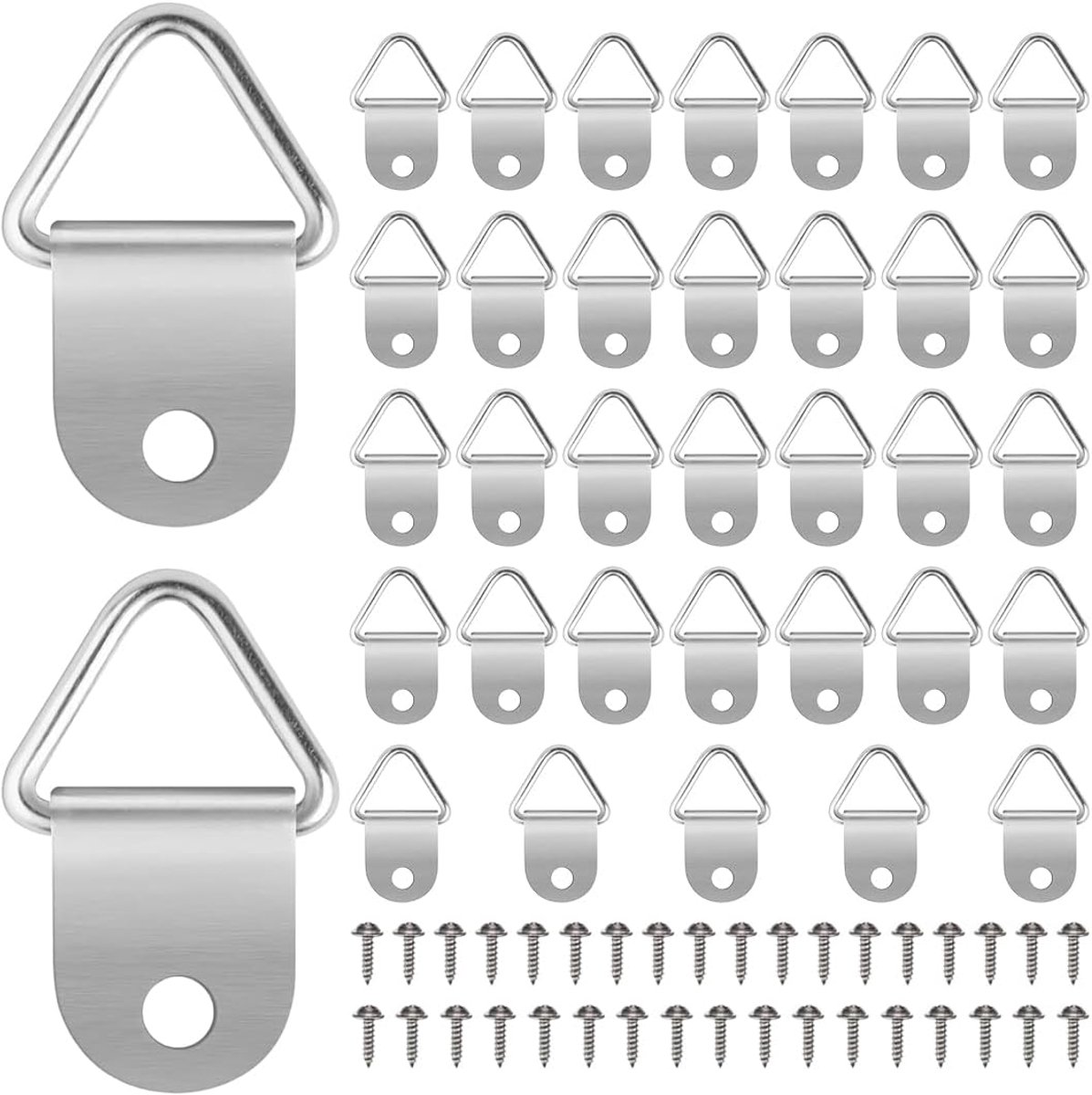 Foto lijst set 35 stuks - Robuust metaal - Driehoekige haken - Voor het ophangen van foto's - ShopVlot