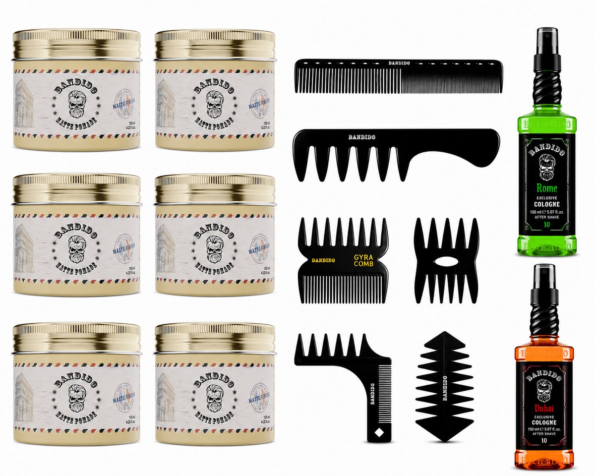 Bandido Matte Finish Pomade Haar Wax 125ml 6 stuk