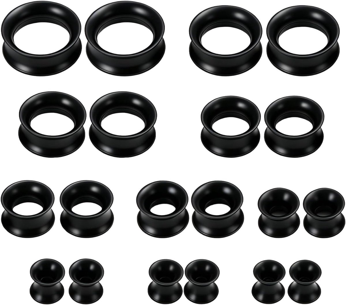 Oorstretchers 20 mm - Zwarte siliconen flesh tunnelset - Flexibel en comfortabel - Perfect voor piercings - ShopVlot