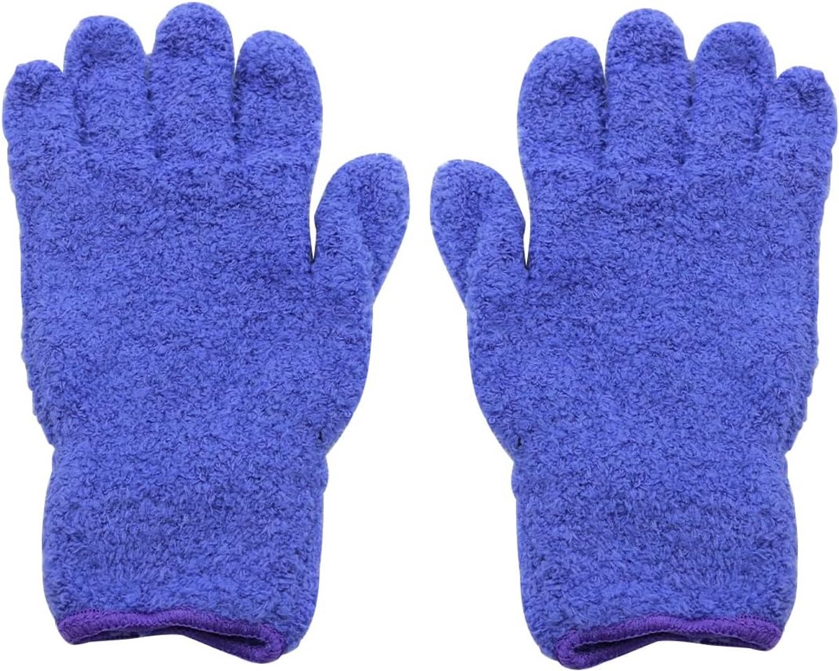 Microfiber stofhandschoenen - herbruikbaar en wasbaar - koraalvlies - ideaal voor het reinigen van ramen - ShopVlot