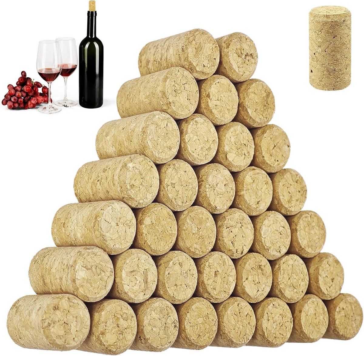 Kurk voor knutselen 35 stuks - natuurlijke kurken - voor decoreren - perfect voor wijnflessen - ShopVlot