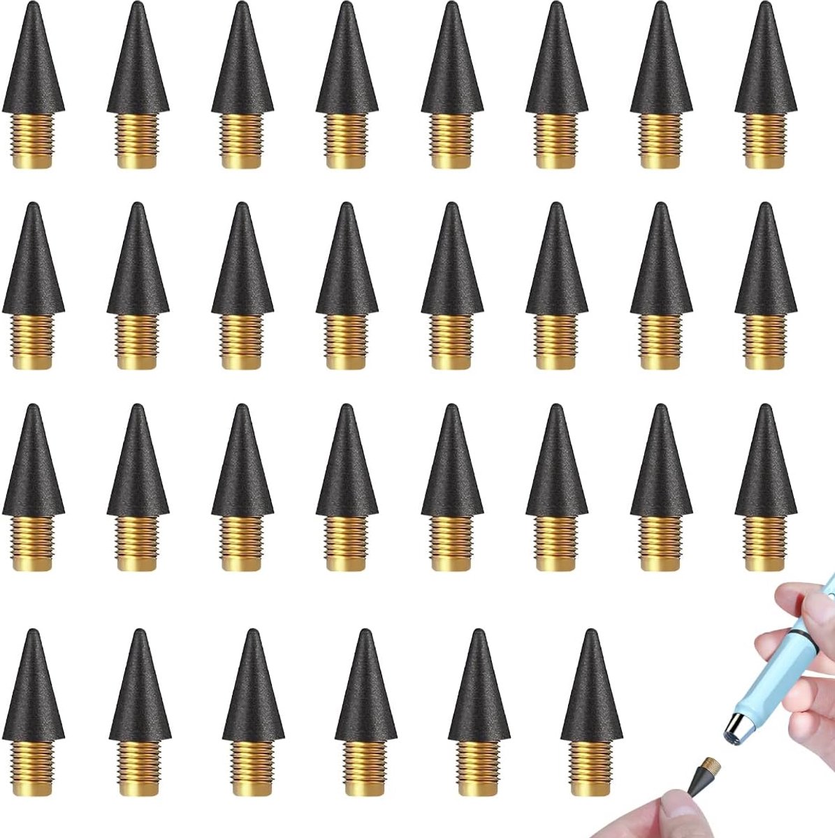 Eternal Pencil Refills 30 Stuks - Inkless - Dun en Gemakkelijk uit te wissen - Voor langdurig schrijfplezier - ShopVlot