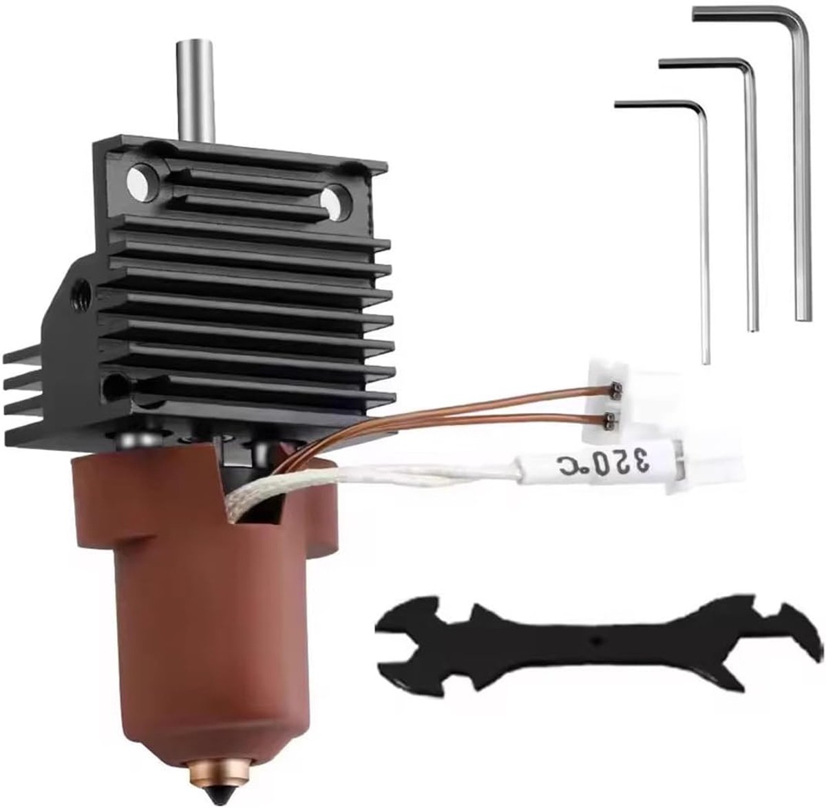 3D-printer hotend kit 0,4 mm - keramisch verwarmingsblok - voor K1 K1 MAX K1C - hoge nauwkeurigheid - ShopVlot