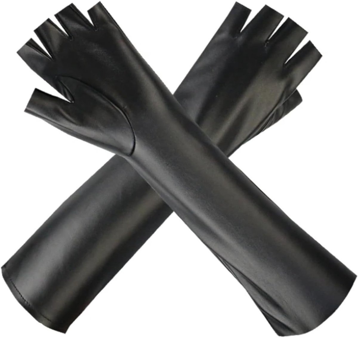 Elegante vingerloze handschoenen voor dames, lange elleboogmodellen voor podiumoptredens en modeaccessoires