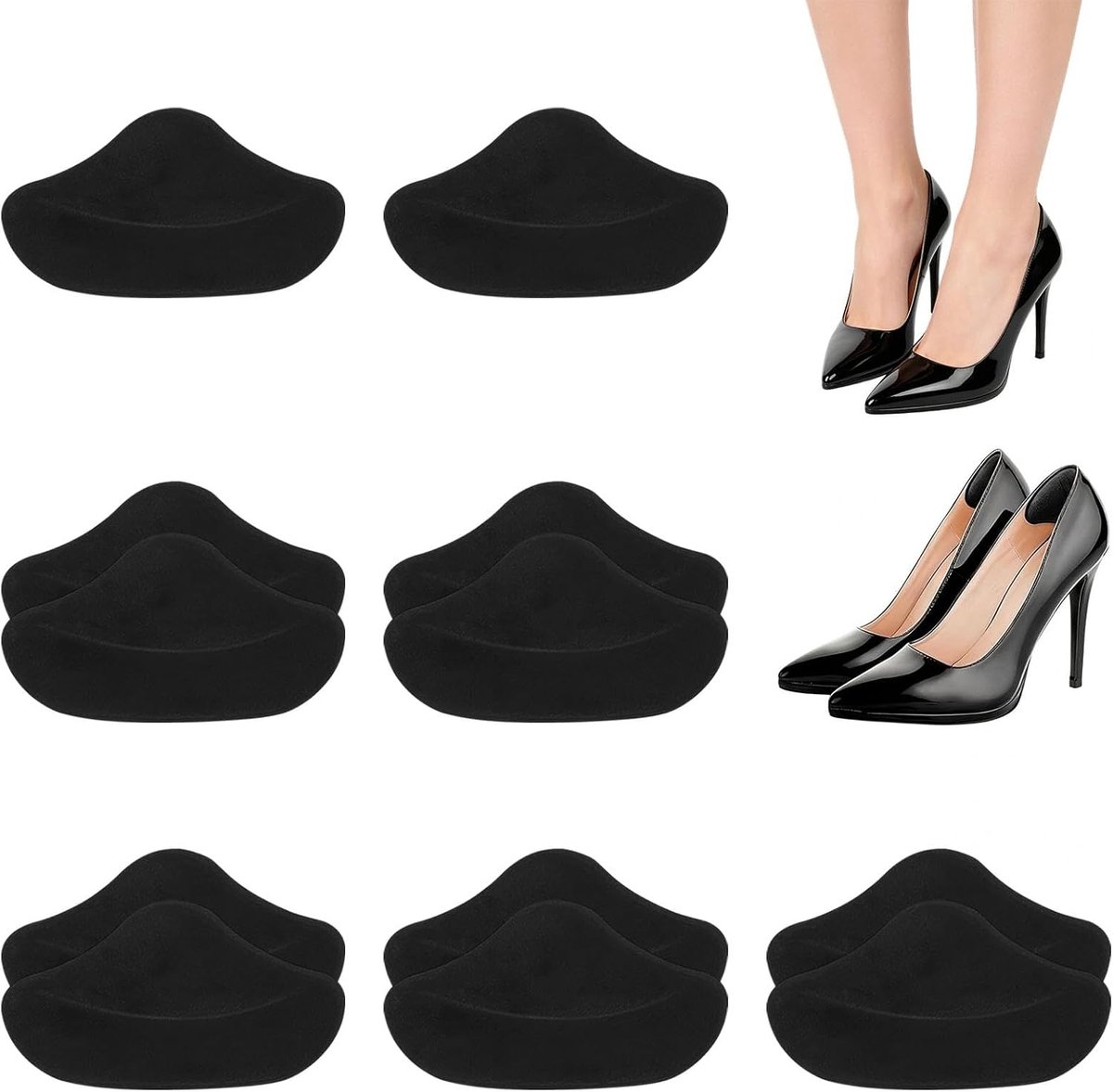 Hakkussentjes voor schoenen 12 stuks - zachte hielpads - zelfklevende hielkussens - voorkomt vallen van de hiel - ShopVlot
