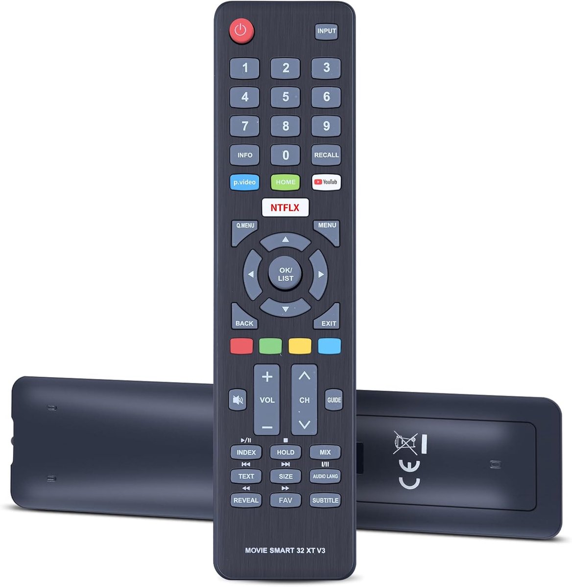 Replacement Remote Control Compatible with Dyon TV Smart 32XT D800168, Smart 43XT D800169 D800173, 55 XT-2 D800205 - ShopVlot