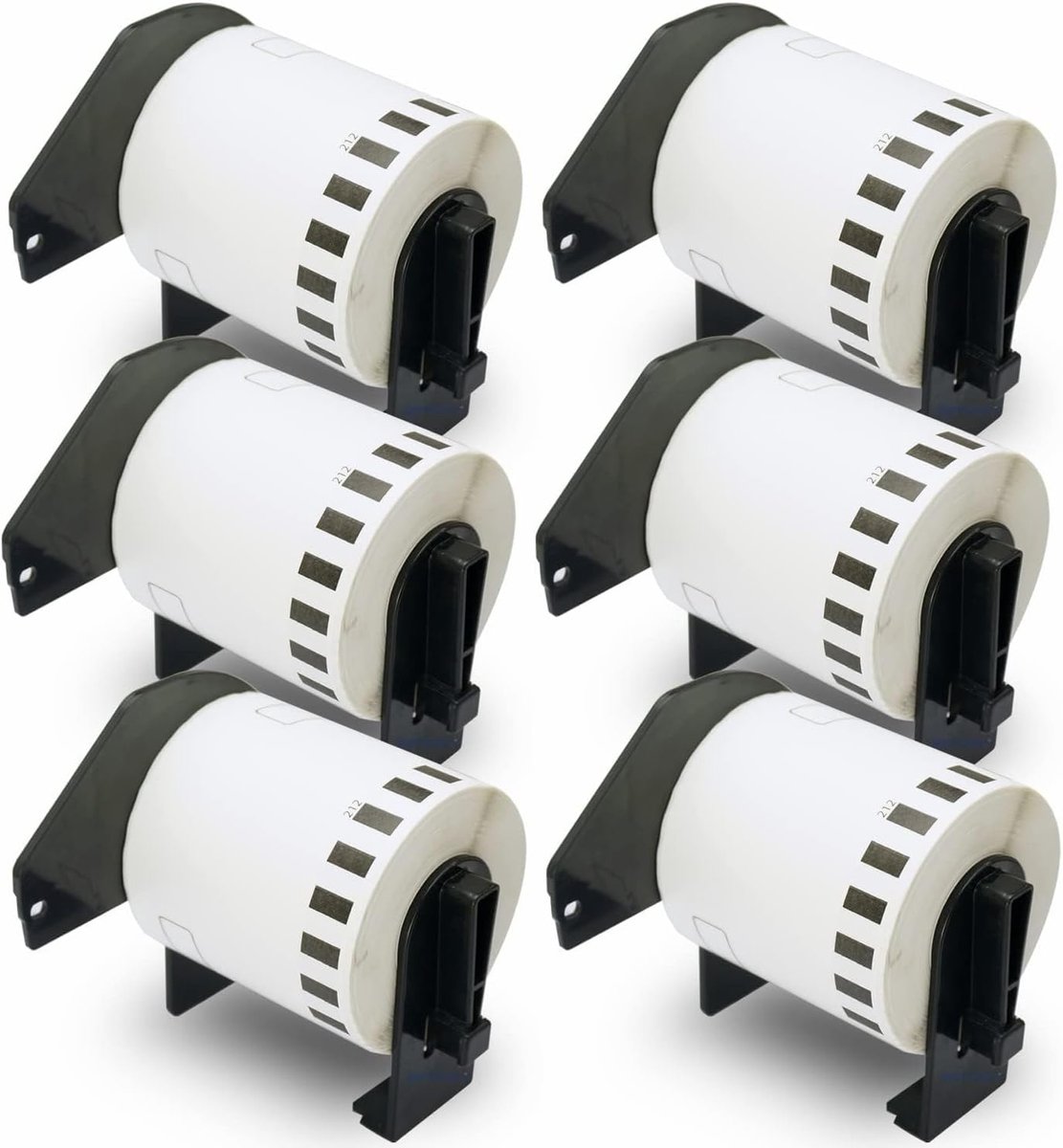 BETCKEY - 6 Rolls DK-22212 Labels Compatible with Brother, 62mm x 15.24m, Continuous Label for Brother QL-Label - ShopVlot
