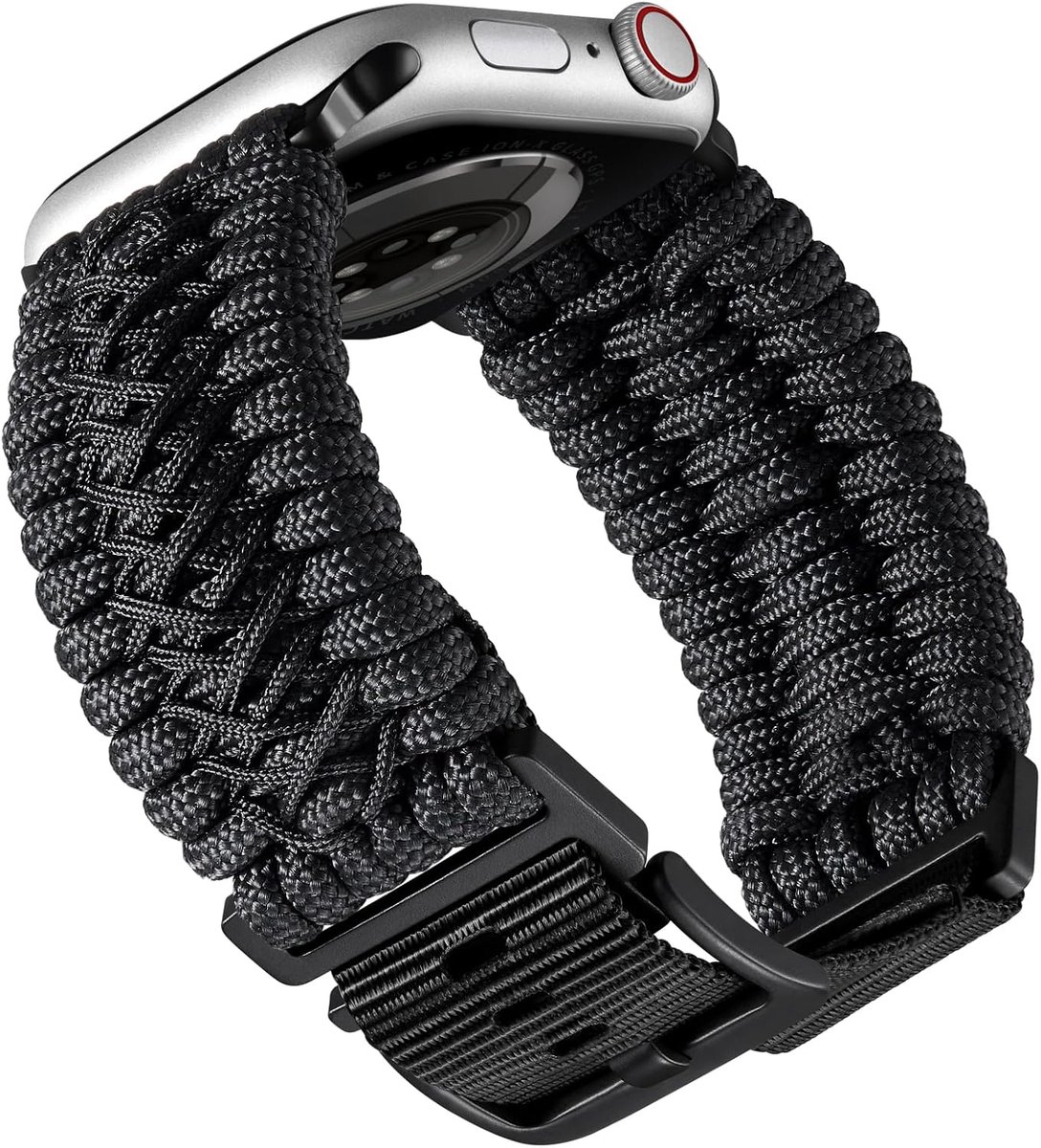 BINLUN Watch Strap Compatible with Apple Watch 49mm 46mm 45mm 44mm Braided Paracord Nylon Watch Band Replacement - ShopVlot