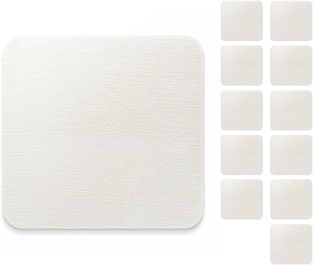 12 stuks tapijtgrijpers, 10 x 10 cm, antislip, herbruikbaar en wasbaar, voor laminaat, parket en tegels, veilige grip - ShopVlot