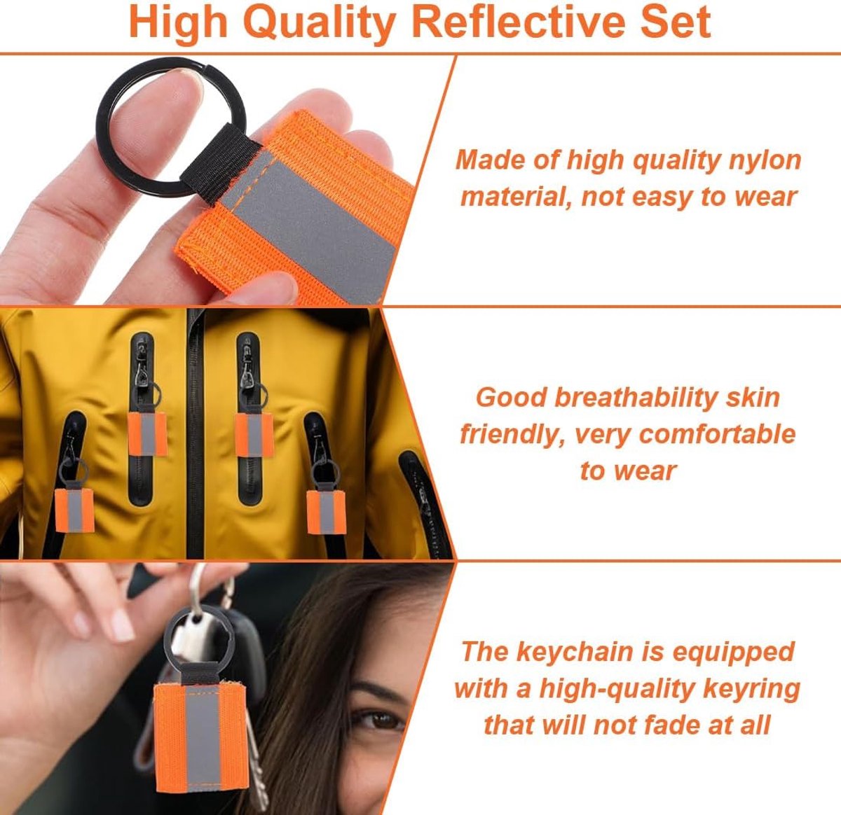 MOLIMOLI Reflective hangers - set of 8 for school bag, backpack, jogging, bicycle and more - ShopVlot