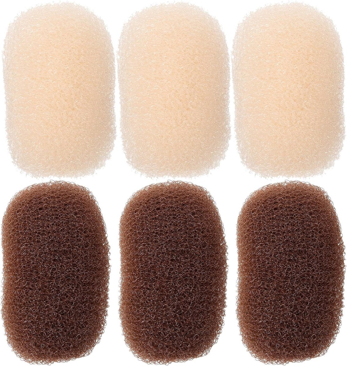 Angoily 6 stuks haarspelden voor dames, volume, haarstylingpads, in bruin, crème, lichte haaraccessoires voor kapsels - ShopVlot