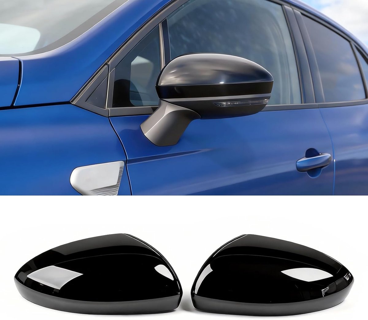 TTCR-II 2 Pieces Rear View Mirror Housing Compatible with Renault Clio MK5 2019-2025, Mirror Cover Clio 5 Left + Right - ShopVlot