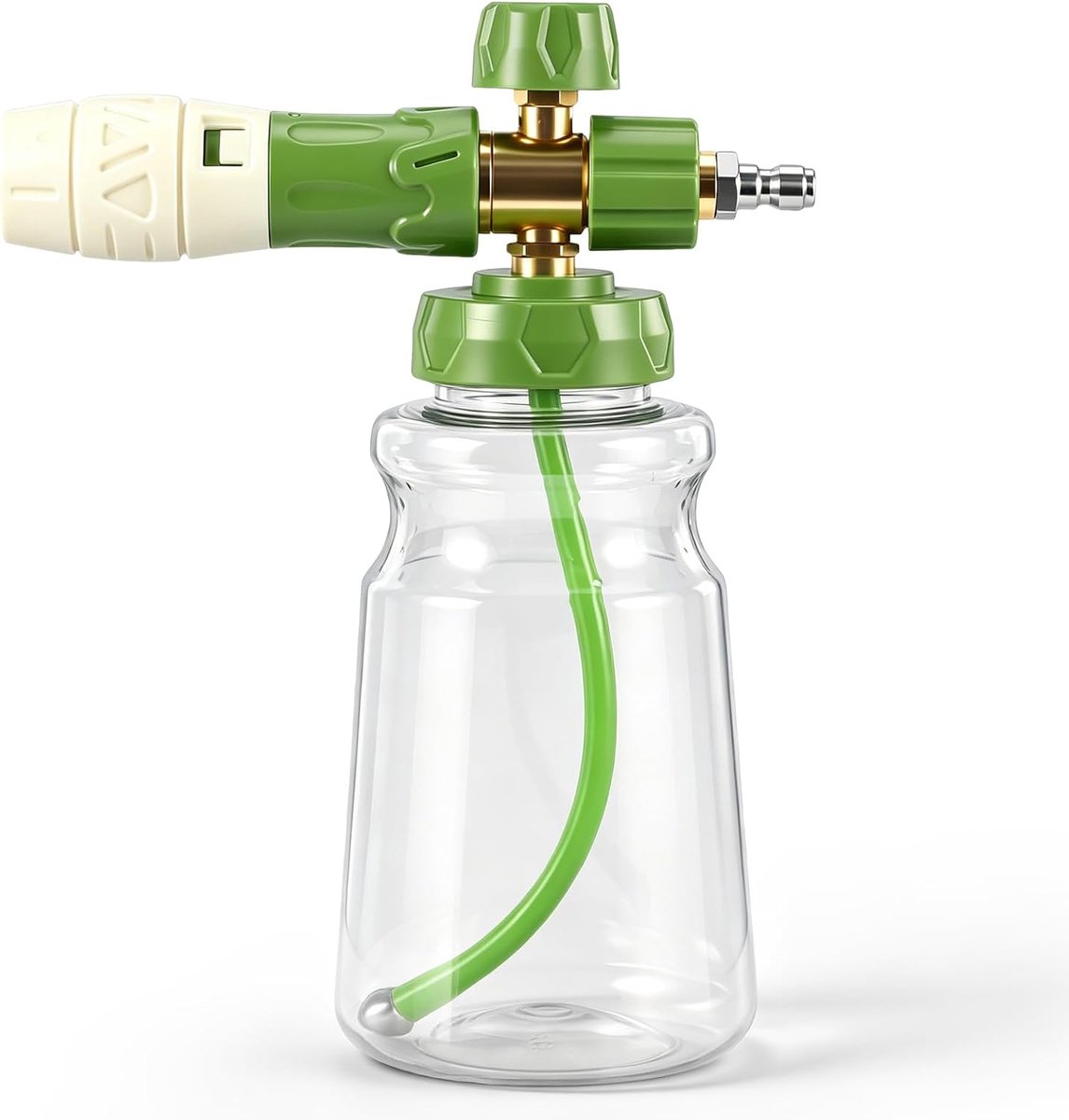 Sneeuwschuimpistool met 1/4 inch Quick Connect, messing kern ABS lichaam verstelbare ventilator 120° en 360° draaibare - ShopVlot