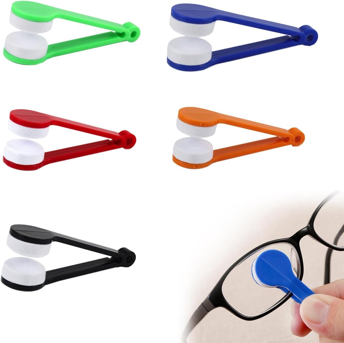 5 stuks draagbare mini-brillenreiniger, Peeps brillenreiniger, brillenpoetsmiddel - ShopVlot