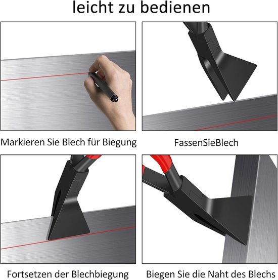 Folding pliers 180°, 1 piece of chamfer pliers stitch width 6 cm, folding pliers sheet steel, folding pliers plate - ShopVlot — afbeelding 5