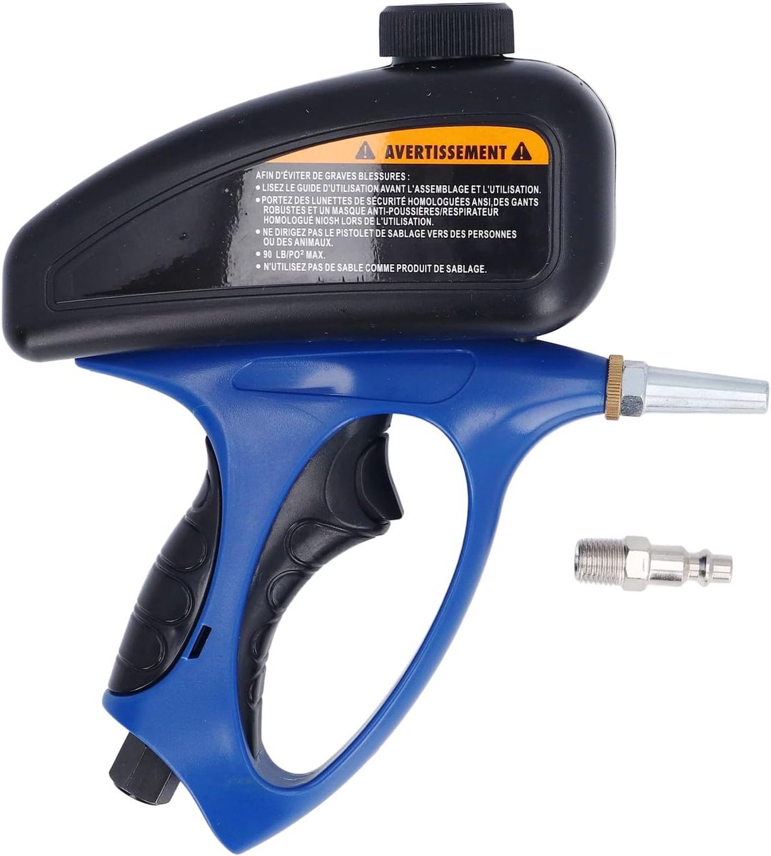 Portable Sandblasting Gun, Sandblasting Device for Air Compressor, Paint and Dirt on Surfaces Removing, Replaceable - ShopVlot