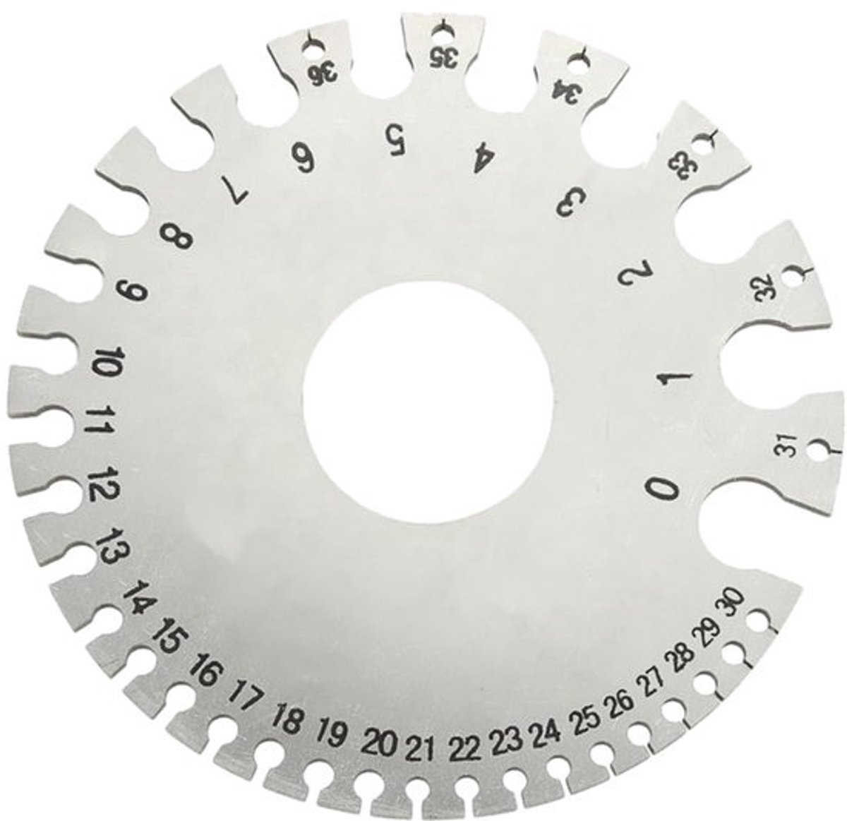 Liniaal met duidelijke markering - Draaddiameter - Meetgereedschap voor ingenieurs - Modelbouw - Metaal - Afmetingen 8,5 x 8,5 cm - Meetlat