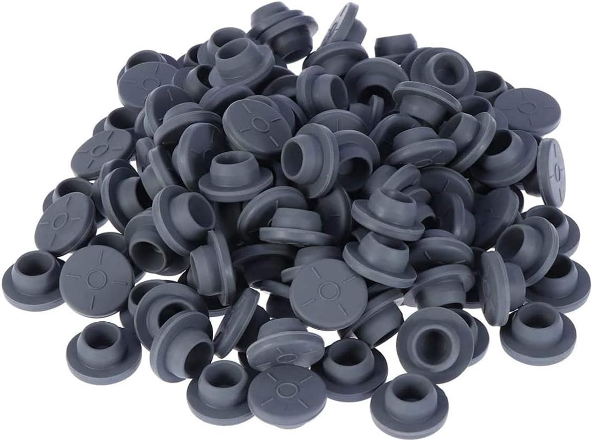 Rubber Stopper 100st - Zelfherstellend - Vial Sluiting - Ideaal voor laboratorium en industrie - ShopVlot