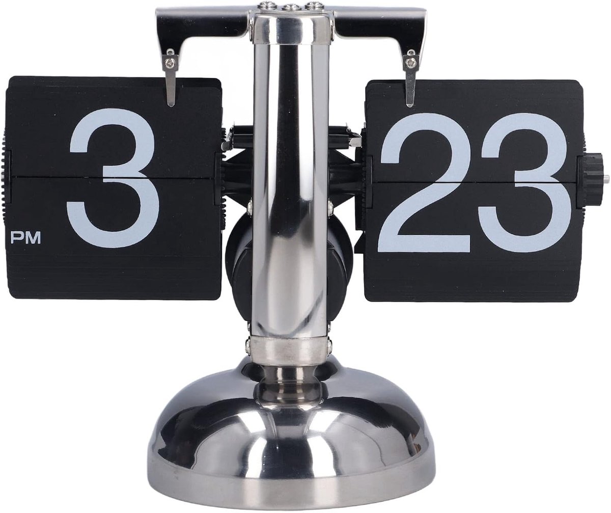 Flip klok retro mechanisch 20,5 x 17 cm - vintage design - digitale quartz klok - perfect voor kantoor en thuis - ShopVlot