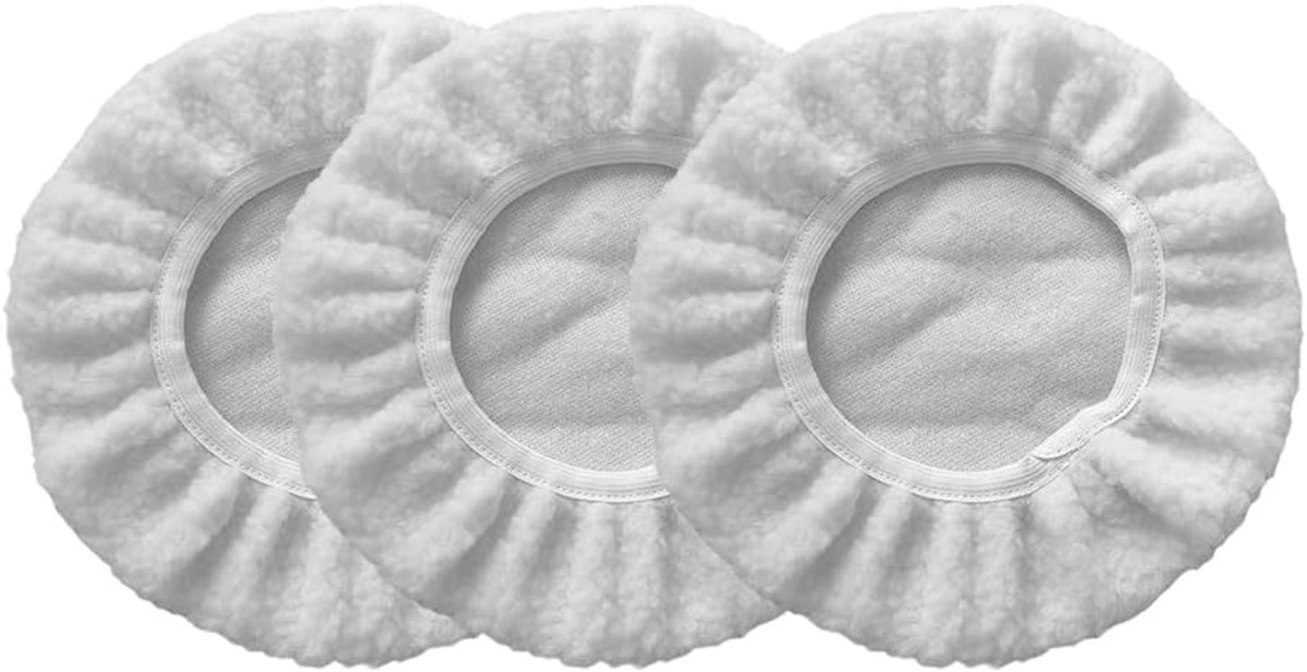 Polijstmachine caps 220 - 250 mm - zachte microvezel - wasbaar - voor een streeploze afwerking - ShopVlot