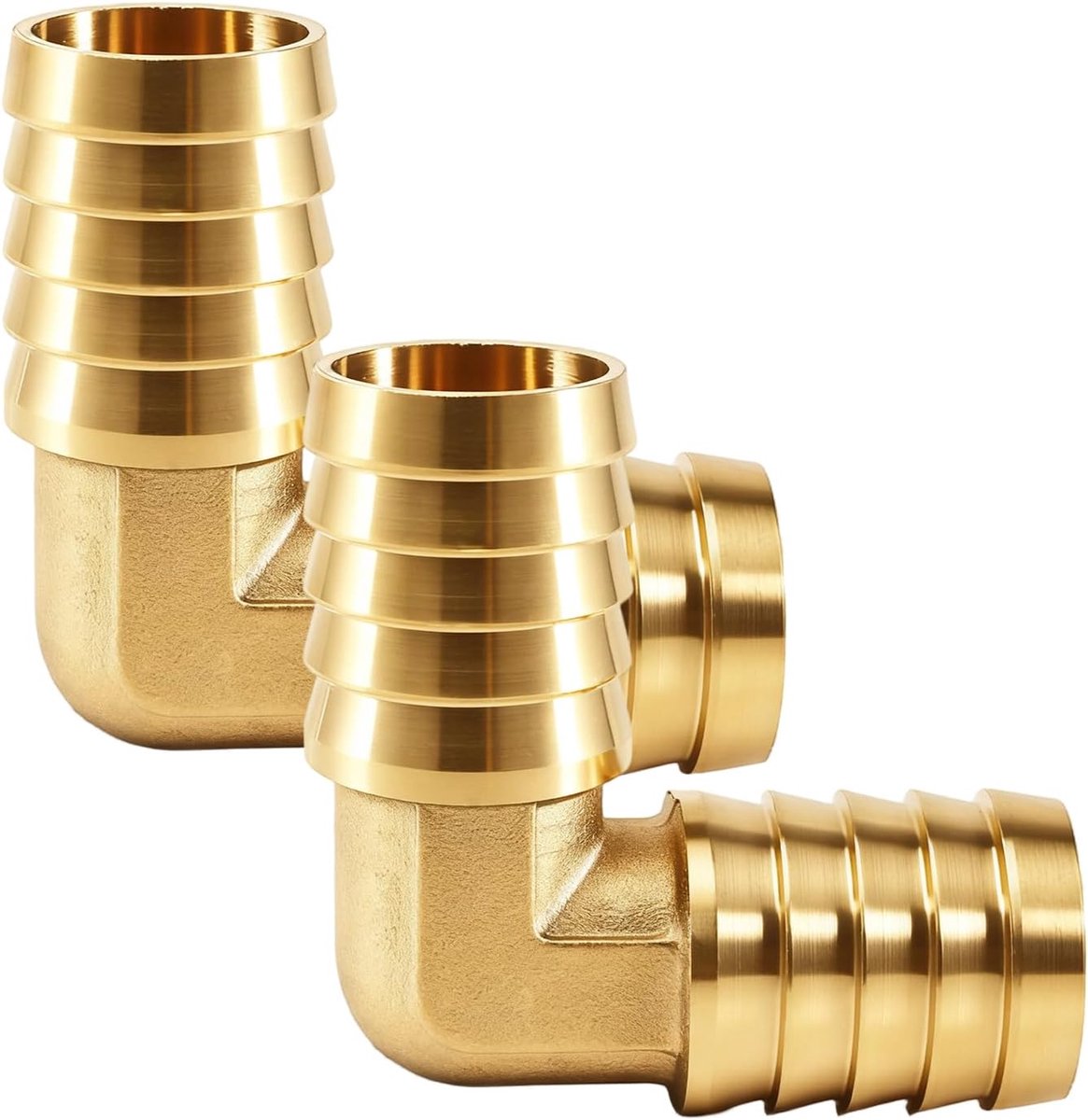 Hose adapter 25mm - 1 inch messing - 90 graden bocht - ideale verbinding voor water en lucht - ShopVlot