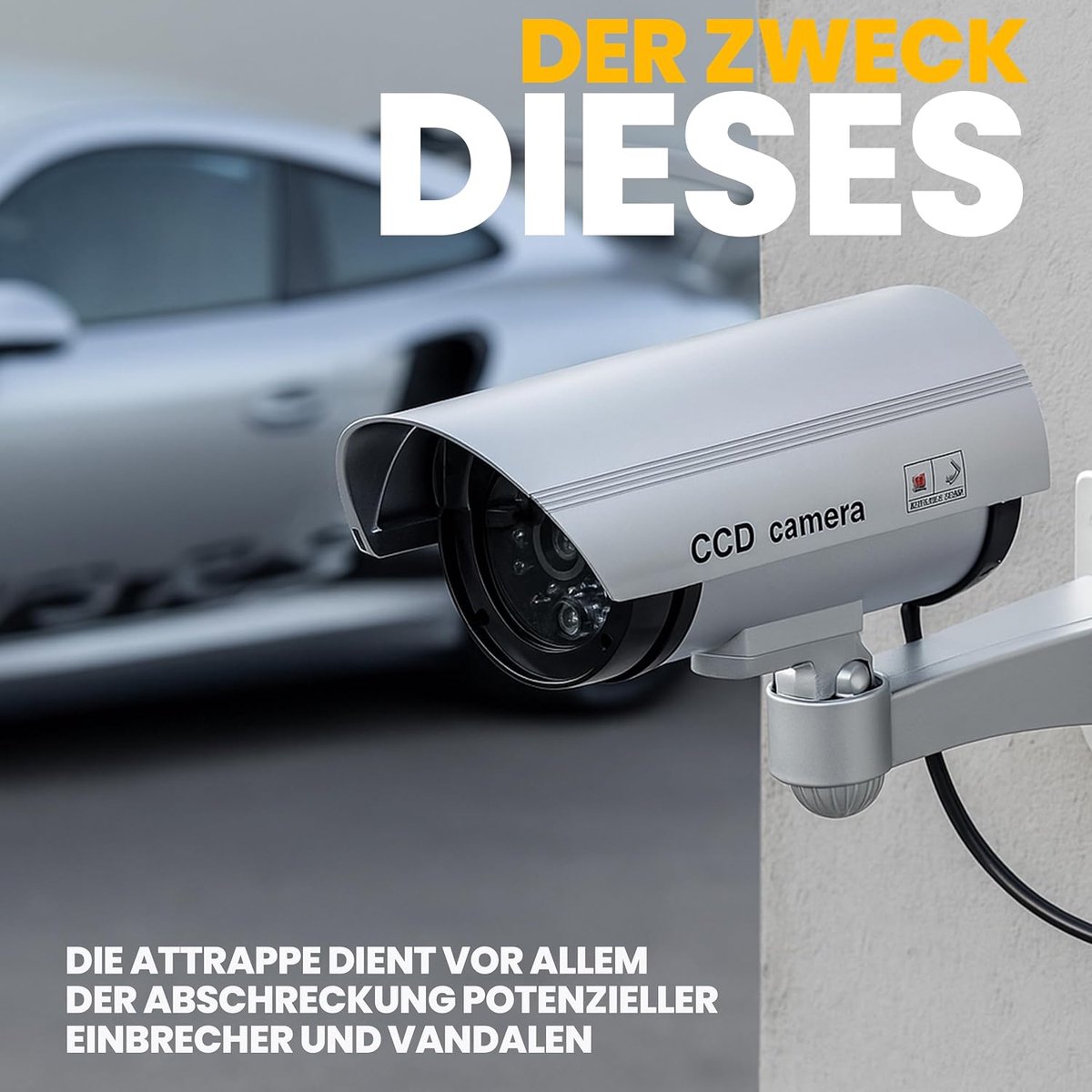Dummy camera met knipperende LED - weerbestendig - voor binnen en buiten - verhoogt veiligheid - ShopVlot