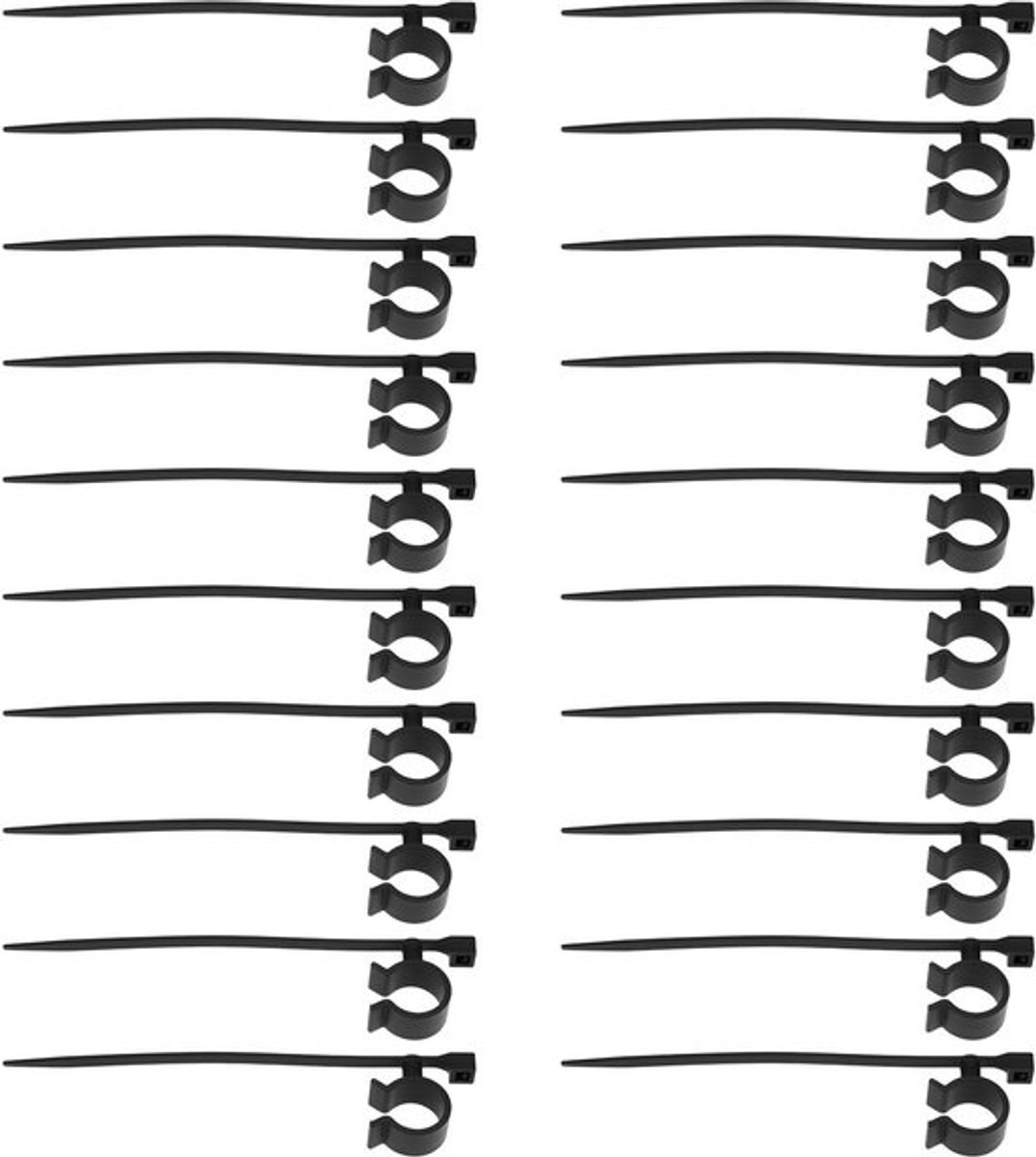 Kabelbinders 20 Stuks - Nylon met UV-bescherming - Plug-in Ontwerp - Voor Pijpinstallatie 11mm-36mm - Duurzaam - Eenvoudige Installatie - Kabelbinders Met Clip