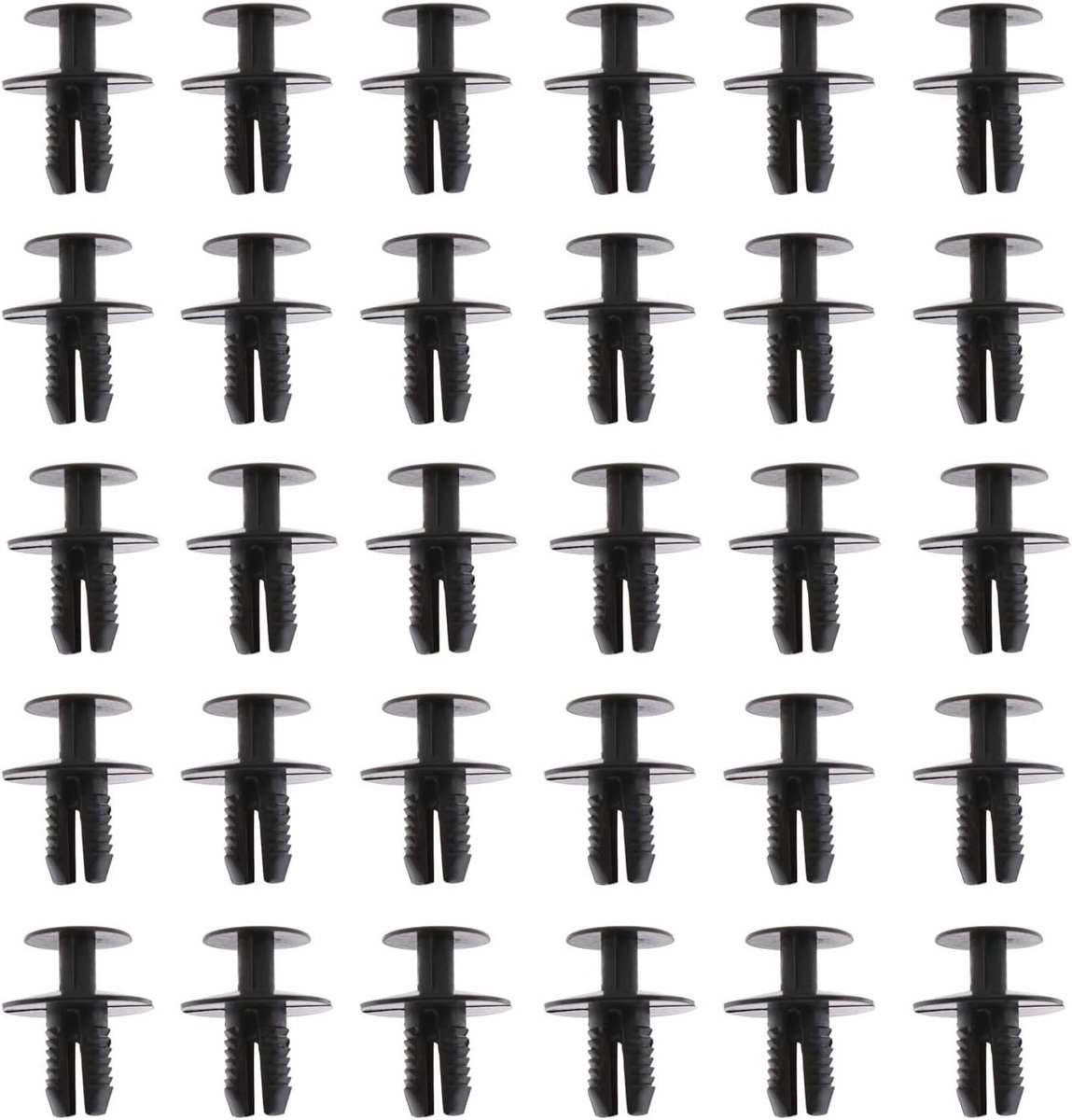 Auto trim clips 30 stuks - zwart kunststof - 8 mm diameter - geschikt voor BMW en Mercedes - ShopVlot