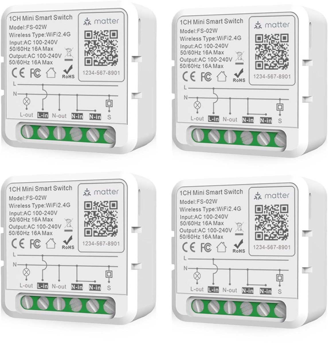 Slimme Lichtschakelaar Module - 2.4G WiFi Switch - Compatibel met Alexa/Google Assistant - ShopVlot