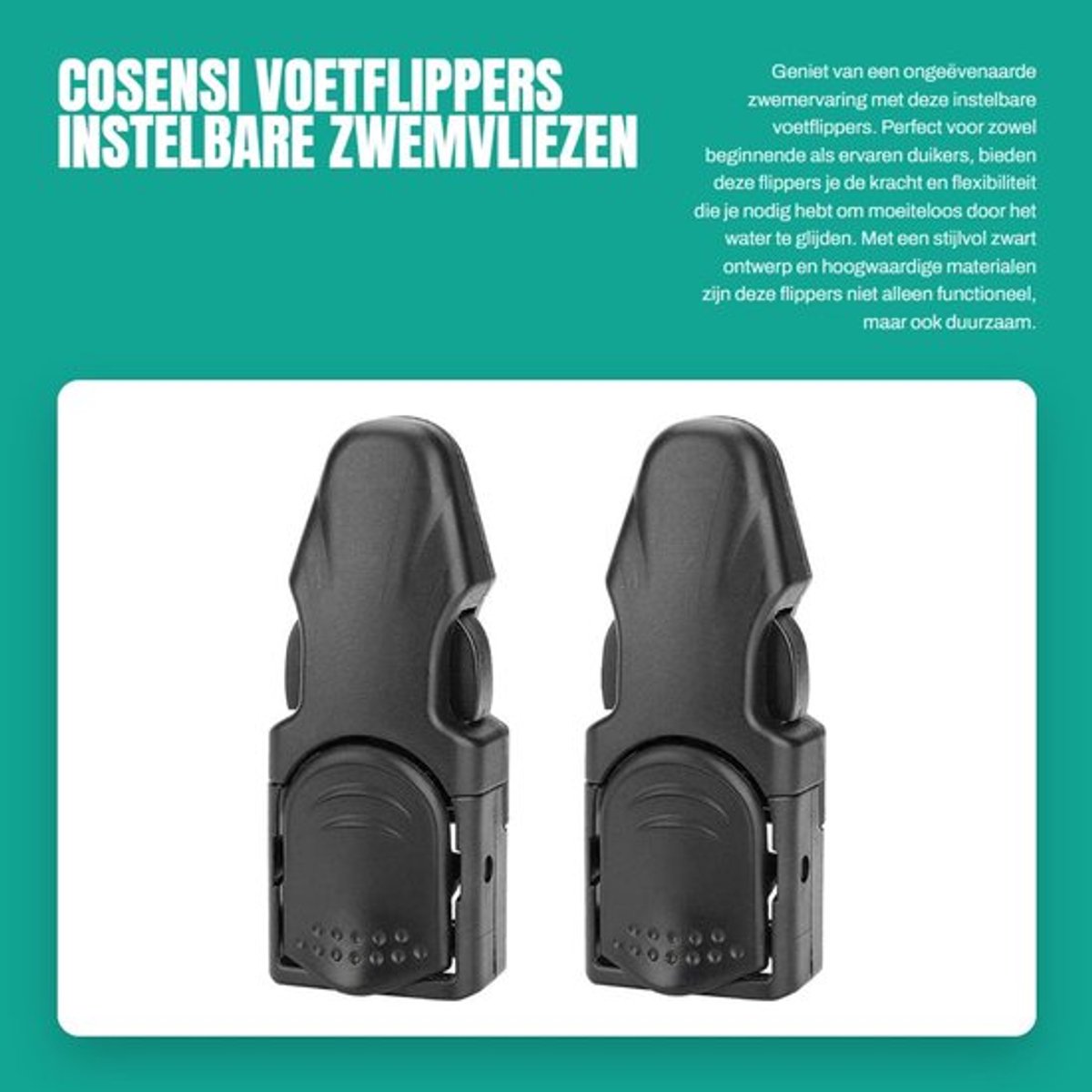 Voetflippers Instelbaar - Duikvoetflipper - Vervangingsgespen - Lichtgewicht - Duurzaam - PC Materiaal - Vinnen