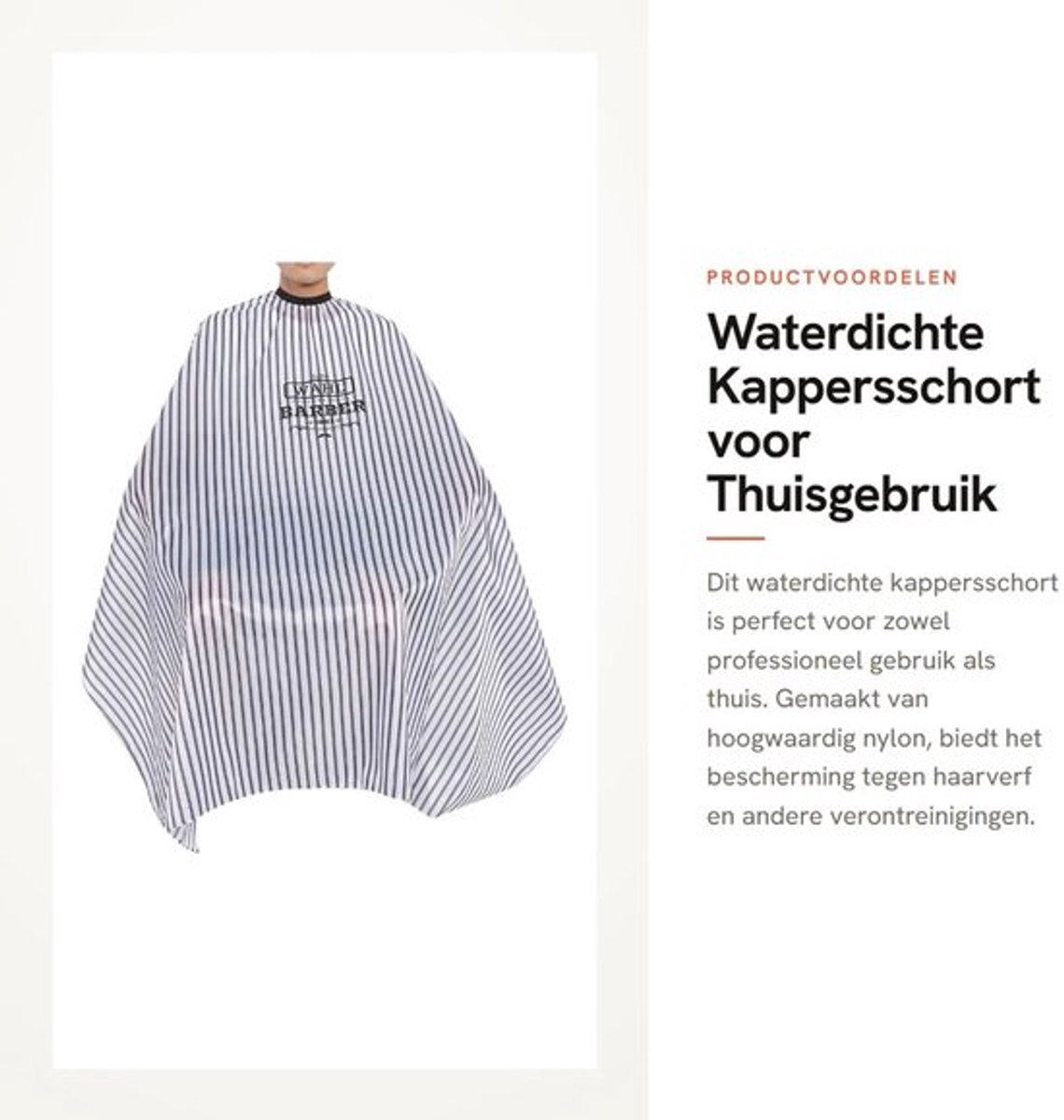 Barberschort Waterdicht - Kapperscape Volwassenen - Nylon Materiaal - Antistatisch - Ademend - Gemakkelijk te Reinigen