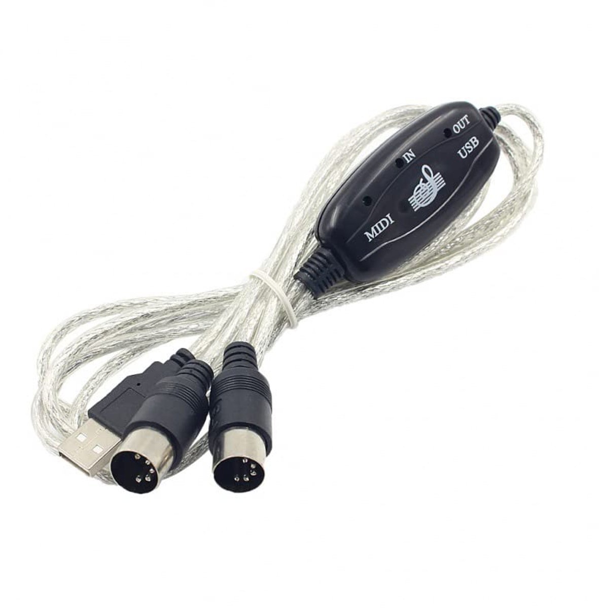 Ziyan b60 midi usb cable interface converter 5 pole in out midi to usb adapter 2m - ShopVlot