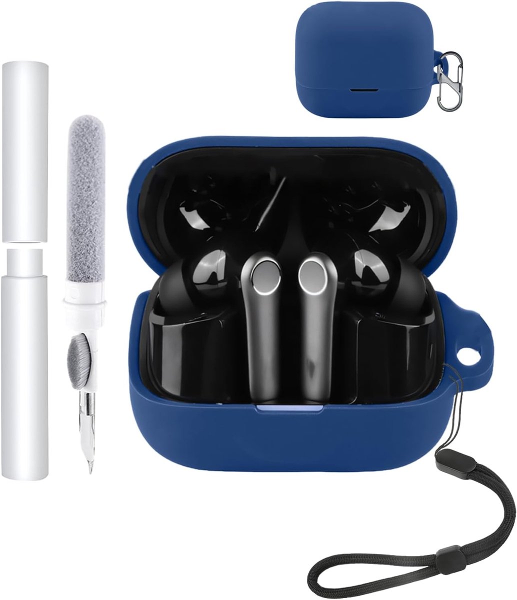 Silicone Case for EarFun Air Pro 4+, Open Ear Headphones, Shockproof toergy Waterproof, Soft and Durable with Cord Key - ShopVlot