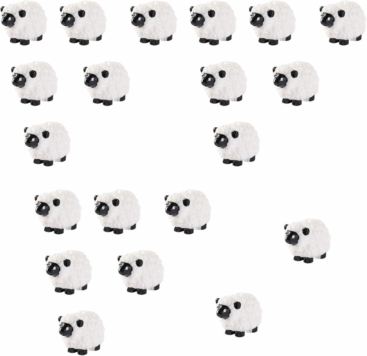 20 Pieces Mini Sheep Figures Miniature Resin Sheep Statue Weatherproof Garden Ornament for Garden, Moss Landscape - ShopVlot