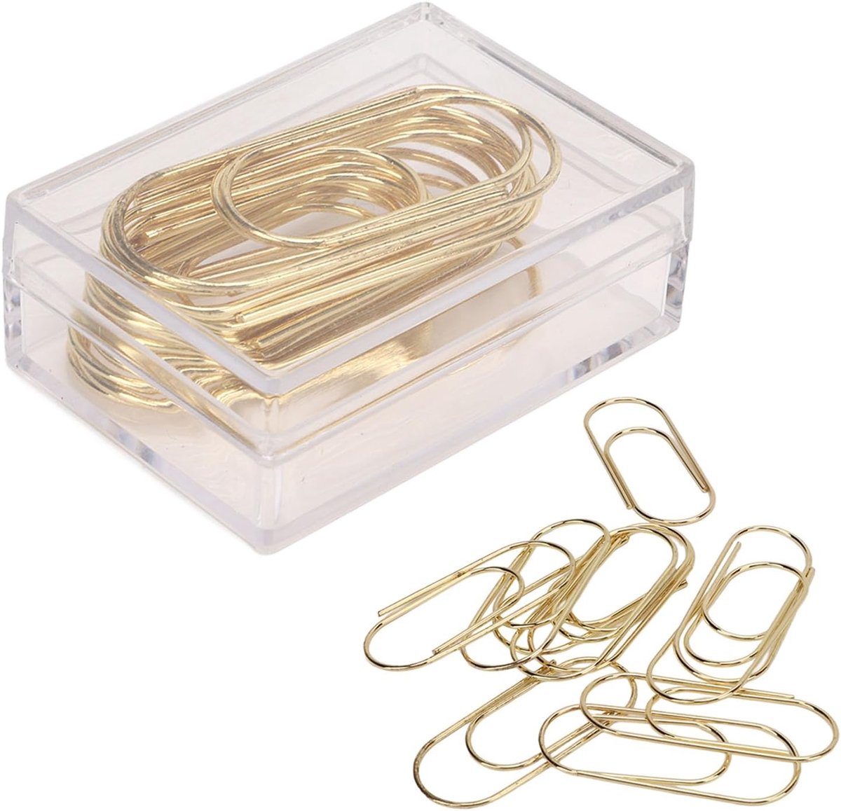 Gevormde paperclips, 100 stuks, schattige plannerclips, innovatief design, gegalvaniseerd gouden paperclips, inclusief - ShopVlot