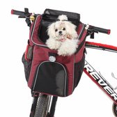 Gadgetzan® Opvouwbare Huisdieren Fietsmand & Rugzak – Reistas voor Hond en Kat – Voor Fietsen en Outdoor Gebruik - Bordeauxrood